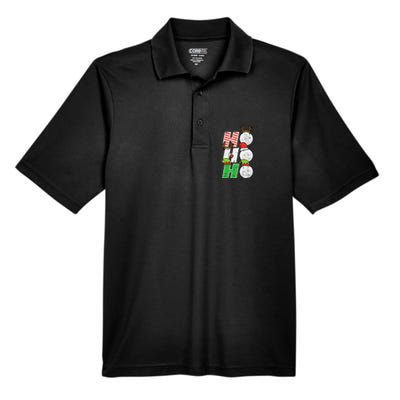 Christmas Golf Ho Ho Ho Funny Xmas Golfing Sports Golfer Men's Origin Performance Pique Polo