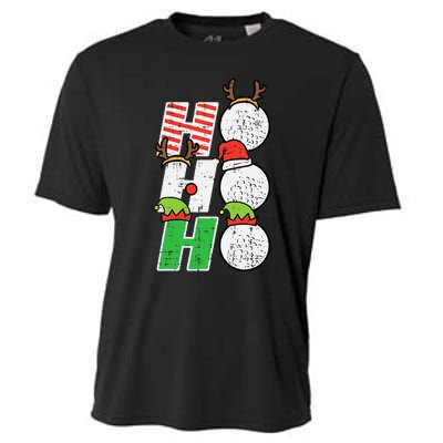 Christmas Golf Ho Ho Ho Funny Xmas Golfing Sports Golfer Cooling Performance Crew T-Shirt