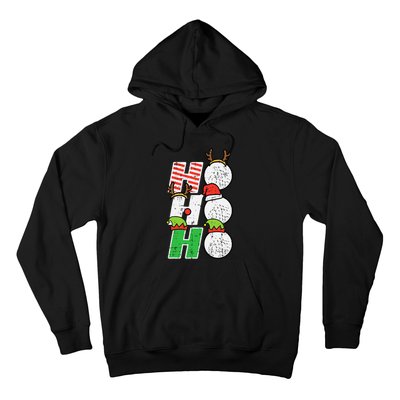 Christmas Golf Ho Ho Ho Funny Xmas Golfing Sports Golfer Hoodie