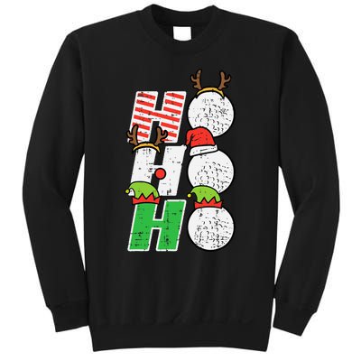 Christmas Golf Ho Ho Ho Funny Xmas Golfing Sports Golfer Sweatshirt