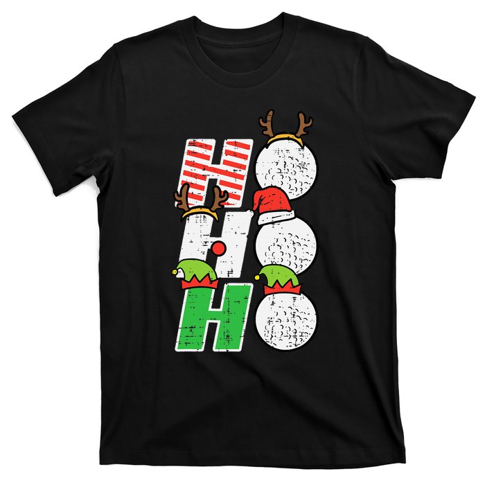 Christmas Golf Ho Ho Ho Funny Xmas Golfing Sports Golfer T-Shirt