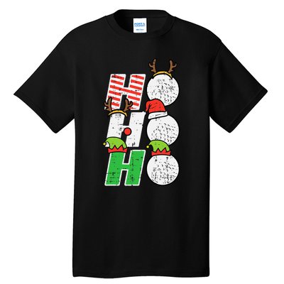 Christmas Golf Ho Ho Ho Funny Xmas Golfing Sports Golfer Tall T-Shirt