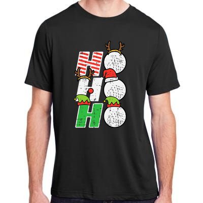 Christmas Golf Ho Ho Ho Funny Xmas Golfing Sports Golfer Adult ChromaSoft Performance T-Shirt