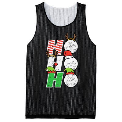 Christmas Golf Ho Ho Ho Funny Xmas Golfing Sports Golfer Mesh Reversible Basketball Jersey Tank