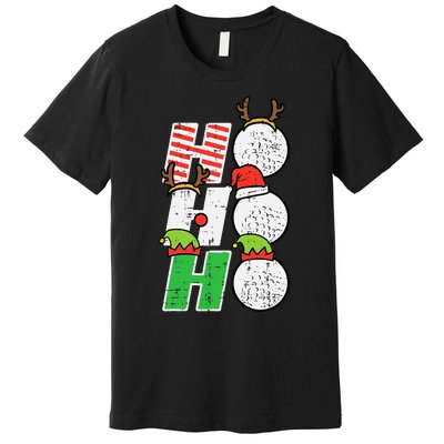 Christmas Golf Ho Ho Ho Funny Xmas Golfing Sports Golfer Premium T-Shirt