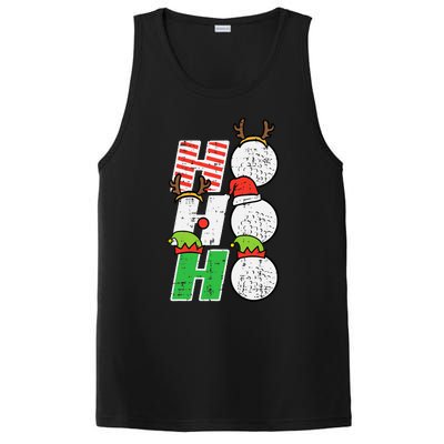 Christmas Golf Ho Ho Ho Funny Xmas Golfing Sports Golfer PosiCharge Competitor Tank