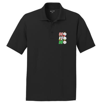 Christmas Golf Ho Ho Ho Funny Xmas Golfing Sports Golfer PosiCharge RacerMesh Polo