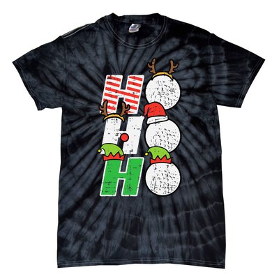 Christmas Golf Ho Ho Ho Funny Xmas Golfing Sports Golfer Tie-Dye T-Shirt