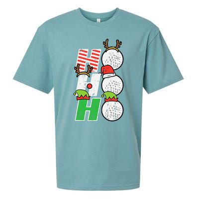 Christmas Golf Ho Ho Ho Funny Xmas Golfing Sports Golfer Sueded Cloud Jersey T-Shirt