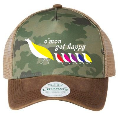 CMon Get Happy Vintage Retro Legacy Tie Dye Trucker Hat