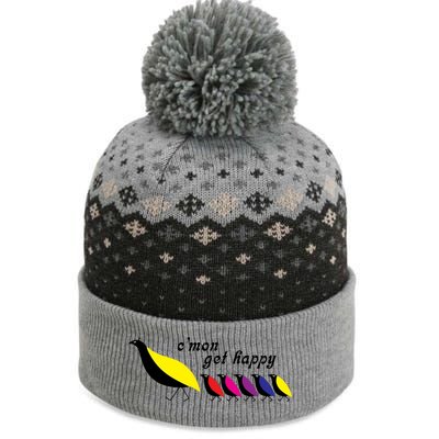 CMon Get Happy Vintage Retro The Baniff Cuffed Pom Beanie