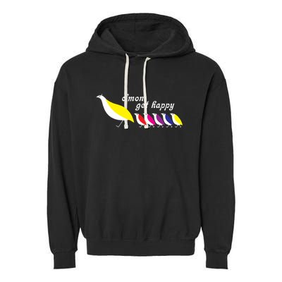 CMon Get Happy Vintage Retro Garment-Dyed Fleece Hoodie