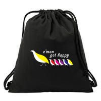 CMon Get Happy Vintage Retro Drawstring Bag