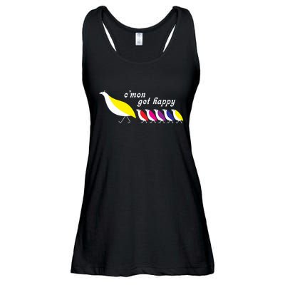CMon Get Happy Vintage Retro Ladies Essential Flowy Tank