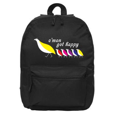 CMon Get Happy Vintage Retro 16 in Basic Backpack
