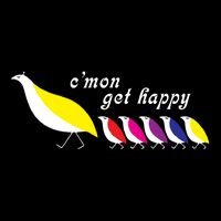 CMon Get Happy Vintage Retro 16 in Basic Backpack