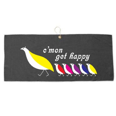 CMon Get Happy Vintage Retro Large Microfiber Waffle Golf Towel