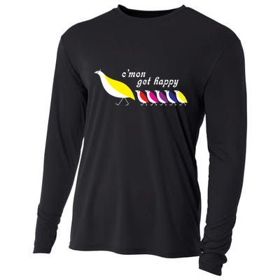 CMon Get Happy Vintage Retro Cooling Performance Long Sleeve Crew