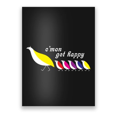 CMon Get Happy Vintage Retro Poster