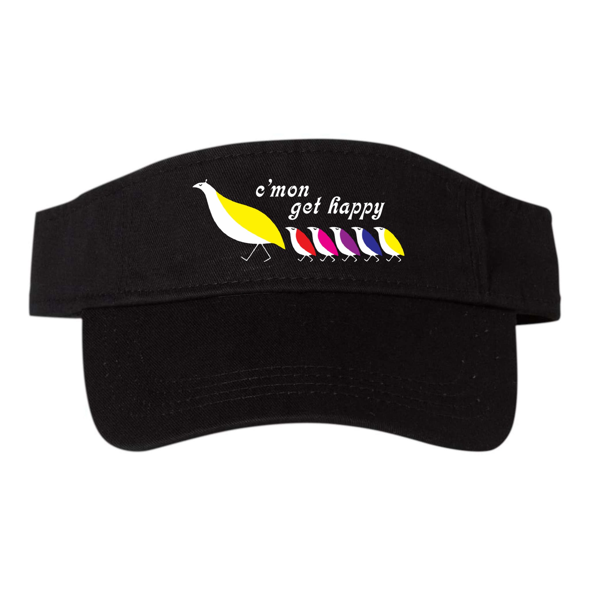 CMon Get Happy Vintage Retro Visor
