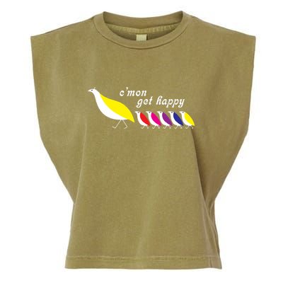 CMon Get Happy Vintage Retro Garment-Dyed Women's Muscle Tee