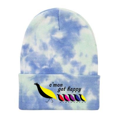 CMon Get Happy Vintage Retro Tie Dye 12in Knit Beanie