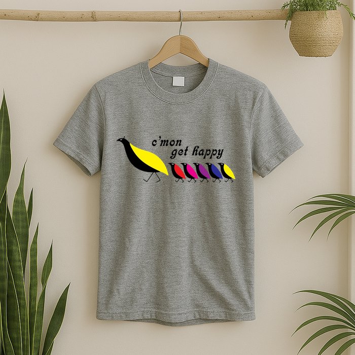 CMon Get Happy Vintage Retro T-Shirt