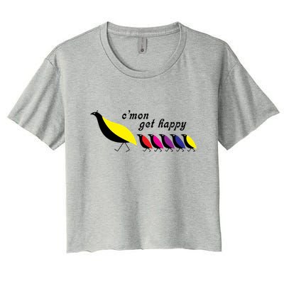 CMon Get Happy Vintage Retro Crop Top