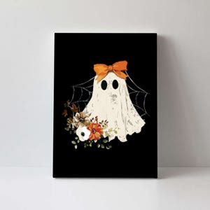 Coquette Ghost Halloween Flower Ghost Spooky Lace Ghost Canvas