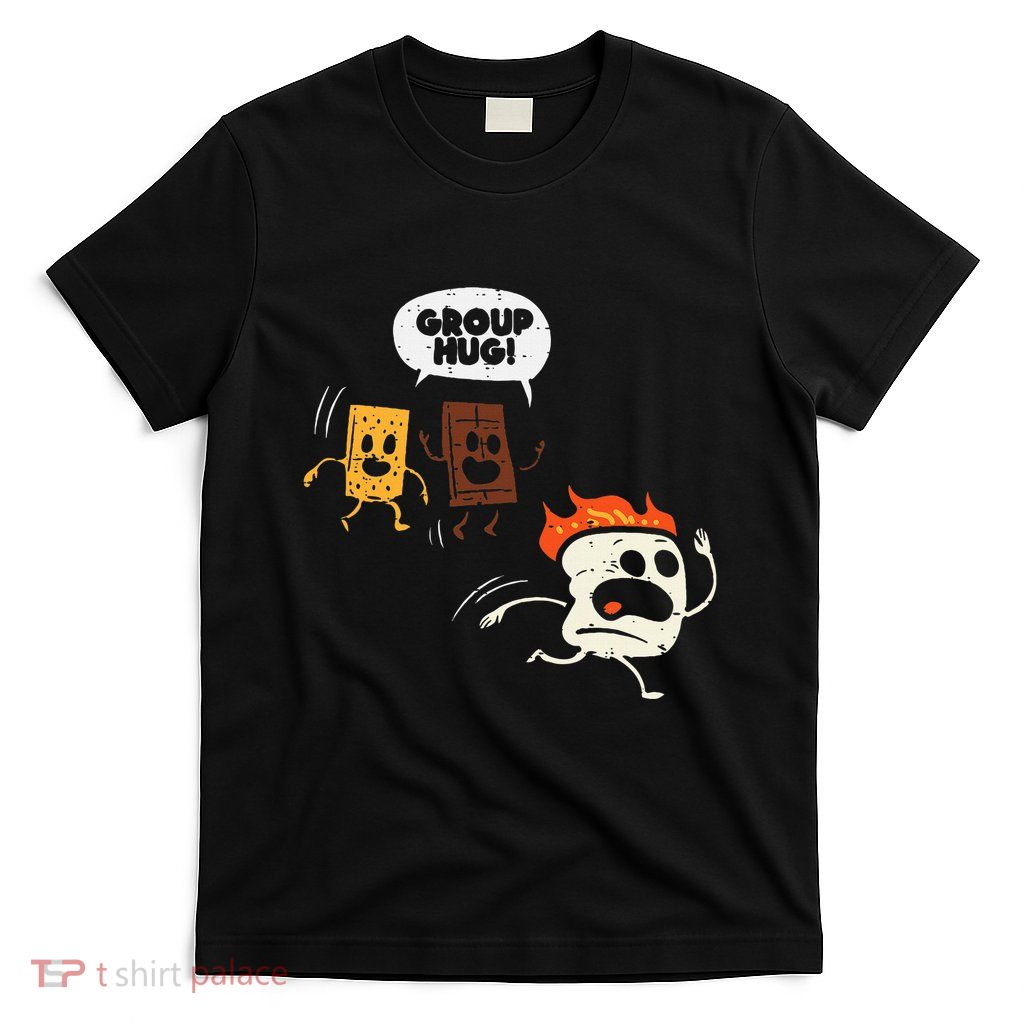 Camping Group Hug Smores Funny Marshmallow T-Shirt