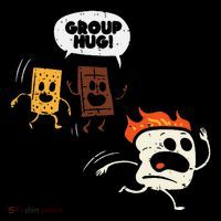 Camping Group Hug Smores Funny Marshmallow T-Shirt