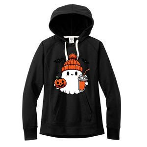 Cute Ghost Halloween Coffee Women's Fleece Hoodie