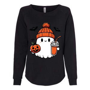 Cute Ghost Halloween Coffee Womens California Wash Sweatshirt