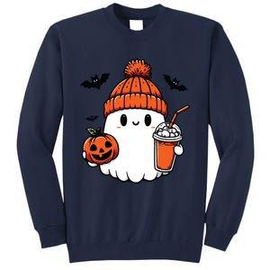 Cute Ghost Halloween Coffee Tall Sweatshirt