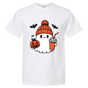 Cute Ghost Halloween Coffee Garment-Dyed Heavyweight T-Shirt