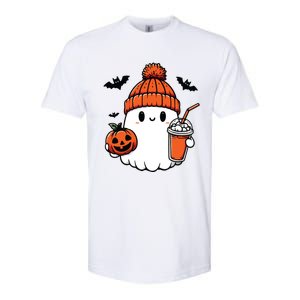 Cute Ghost Halloween Coffee Softstyle CVC T-Shirt