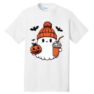 Cute Ghost Halloween Coffee Tall T-Shirt