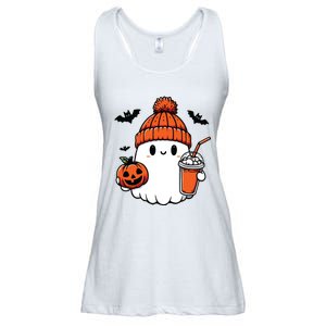 Cute Ghost Halloween Coffee Ladies Essential Flowy Tank