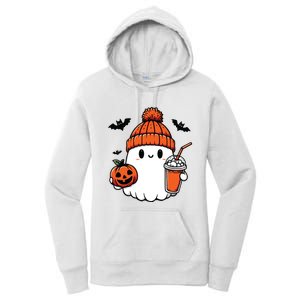 Cute Ghost Halloween Coffee Women's Pullover Hoodie