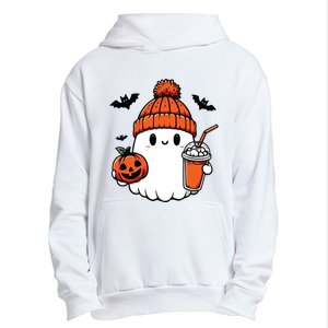 Cute Ghost Halloween Coffee Urban Pullover Hoodie