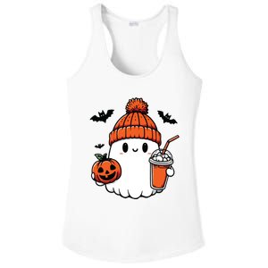 Cute Ghost Halloween Coffee Ladies PosiCharge Competitor Racerback Tank