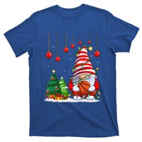 Christmas Gnome Holding A Basketball Ball Pajama Xmas Tree Gift T-Shirt