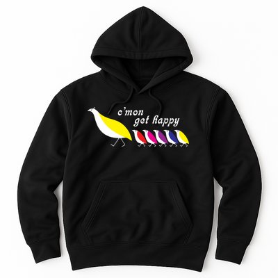Cmon Get Happy Bird Vintage Retro Hoodie
