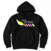 Cmon Get Happy Bird Vintage Retro Hoodie