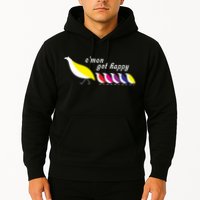 Cmon Get Happy Bird Vintage Retro Hoodie