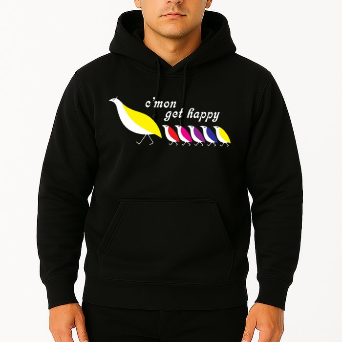 Cmon Get Happy Bird Vintage Retro Hoodie