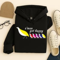 Cmon Get Happy Bird Vintage Retro Hoodie