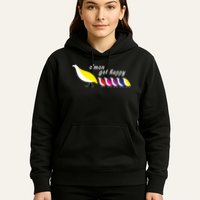Cmon Get Happy Bird Vintage Retro Hoodie