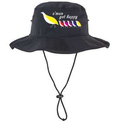 Cmon Get Happy Bird Vintage Retro Bucket Hat