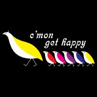 Cmon Get Happy Bird Vintage Retro Bucket Hat